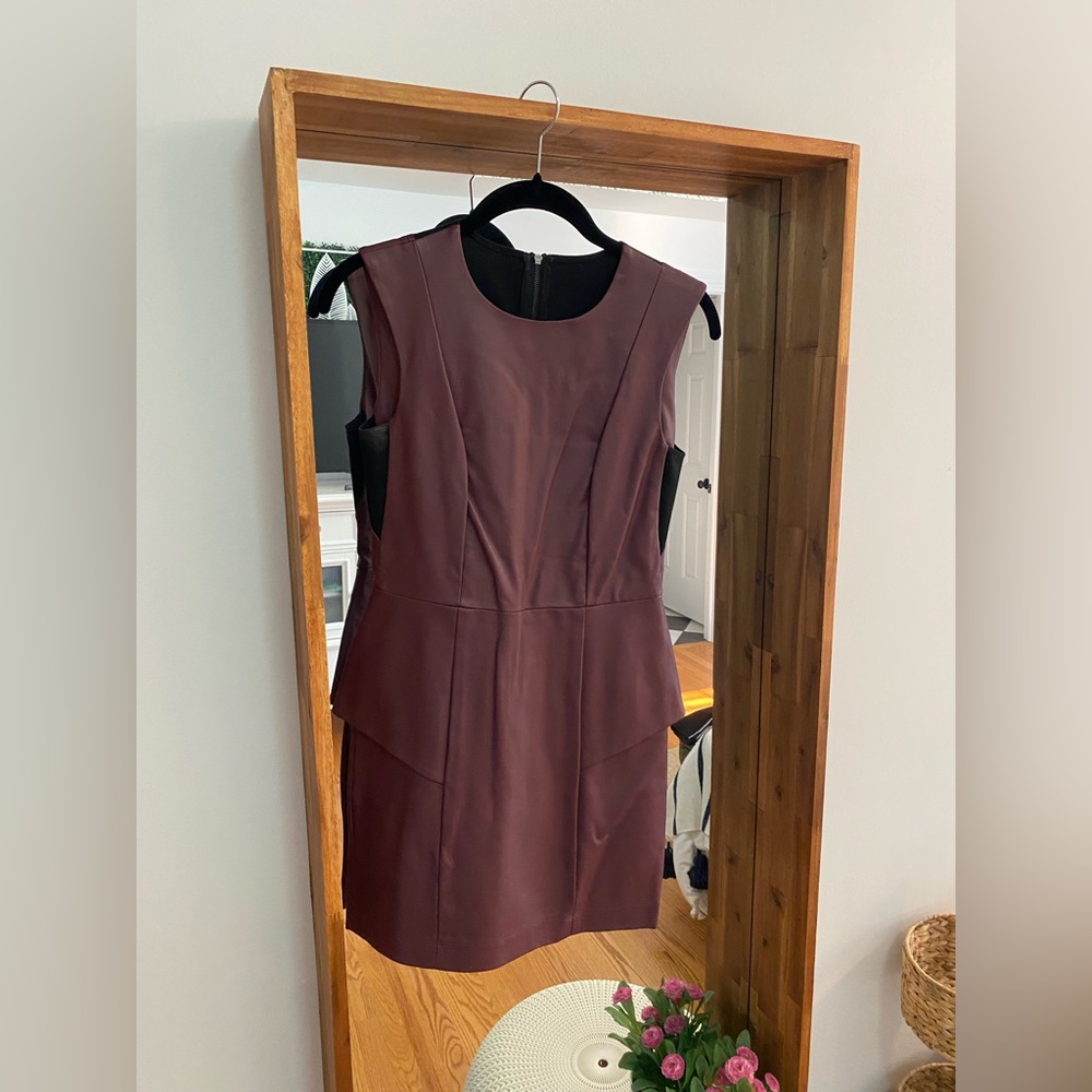 BCBGeneration Red Faux Leather Dress Size 2 - Good Condition